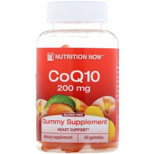 Nutrition Now, CoQ10, Natural Peach Flavor, 200 mg, 60 Gummies