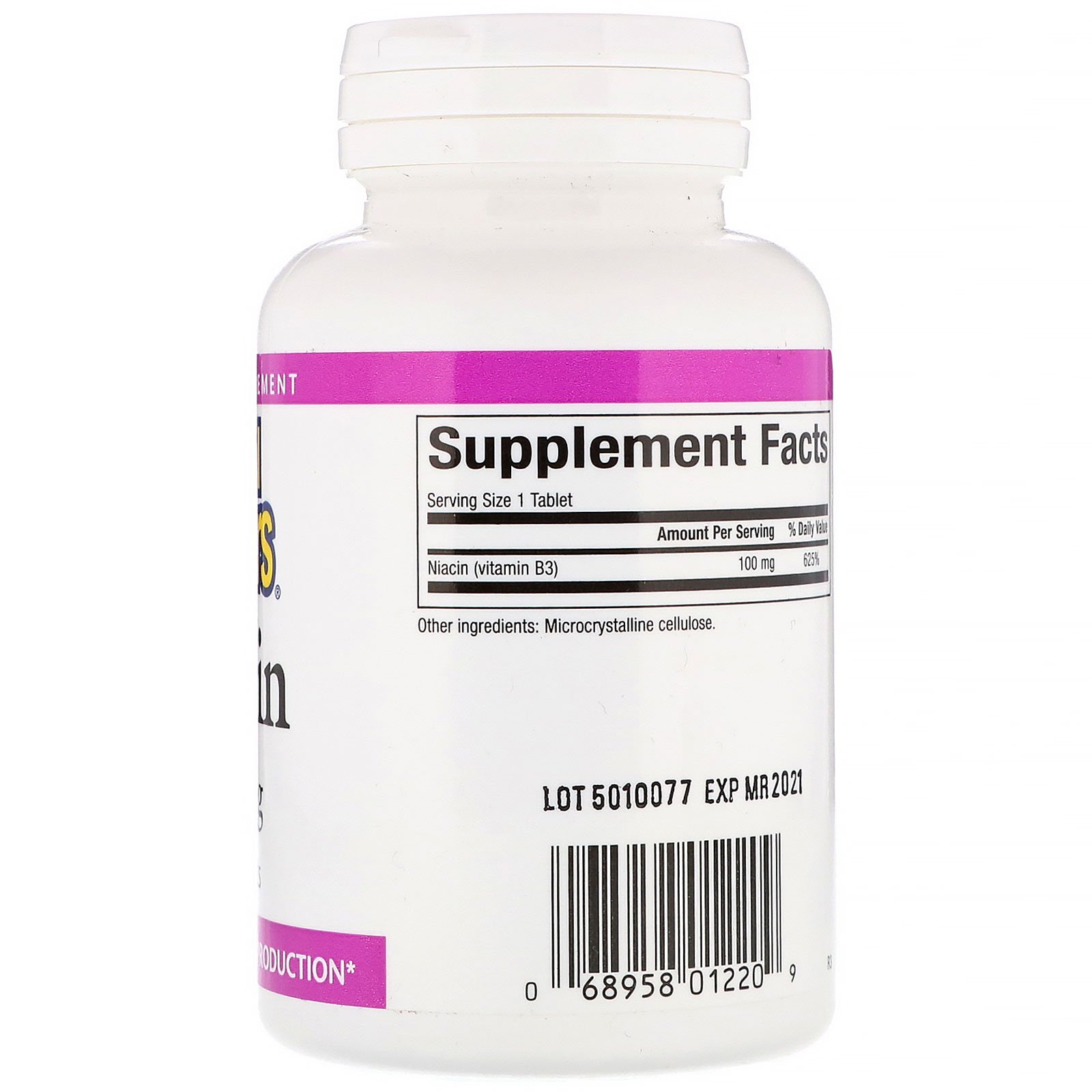 Natural Factors, Niacin, 100 mg, 90 Comprimidos - Imagem 2