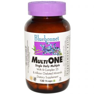 Bluebonnet Nutrition, MultiOne, Múltiplo, Um por Dia, 120 Cápsulas Vegetais