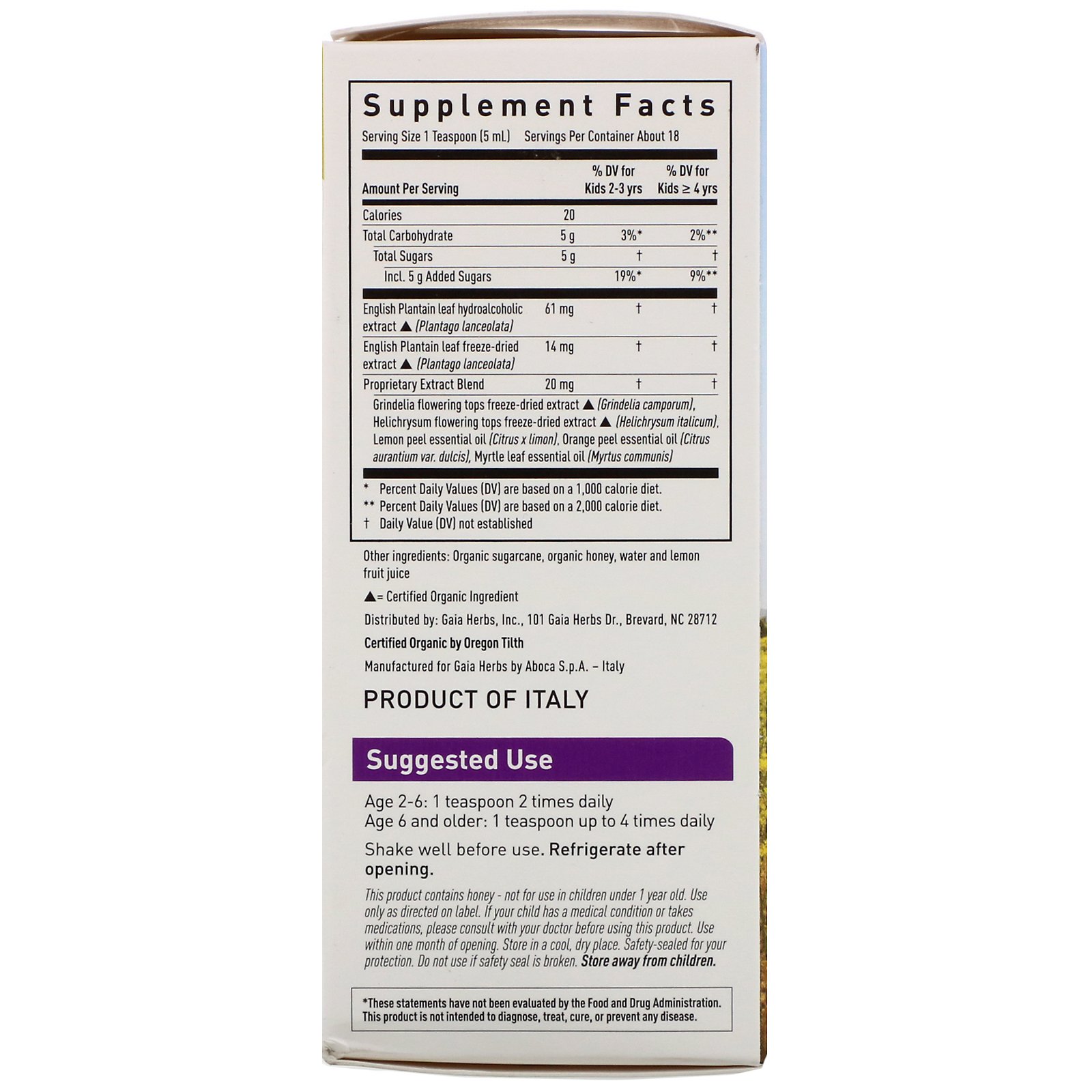 Gaia Herbs, Bronchial Wellness for Kids, 3 fl oz (89 ml) - Imagem 2