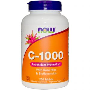 Now Foods, C-1000, com Frutos de Roseira e Bioflavonoides, 250 Comprimidos