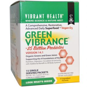 Vibrant Health, Green Vibrance, Versão 14.1, 15 Pacotes, 6,4 oz (181,5 g)