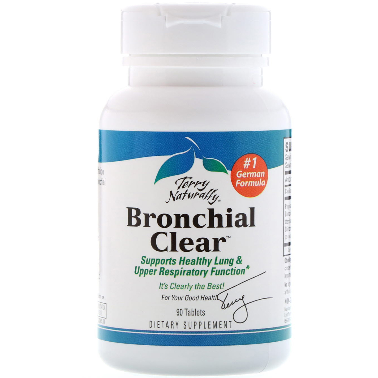 EuroPharma, Terry Naturally, Limpeza dos Brônquios, 90 Comprimidos - Imagem 3