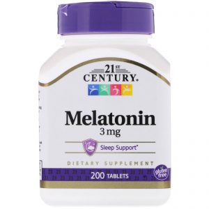 21st Century, Melatonina, 3 mg, 200 Comprimidos