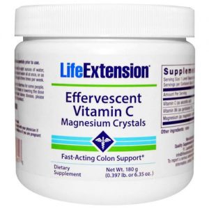 Life Extension, Vitamina C Efervescente - Cristais de Magnésio - 180 g