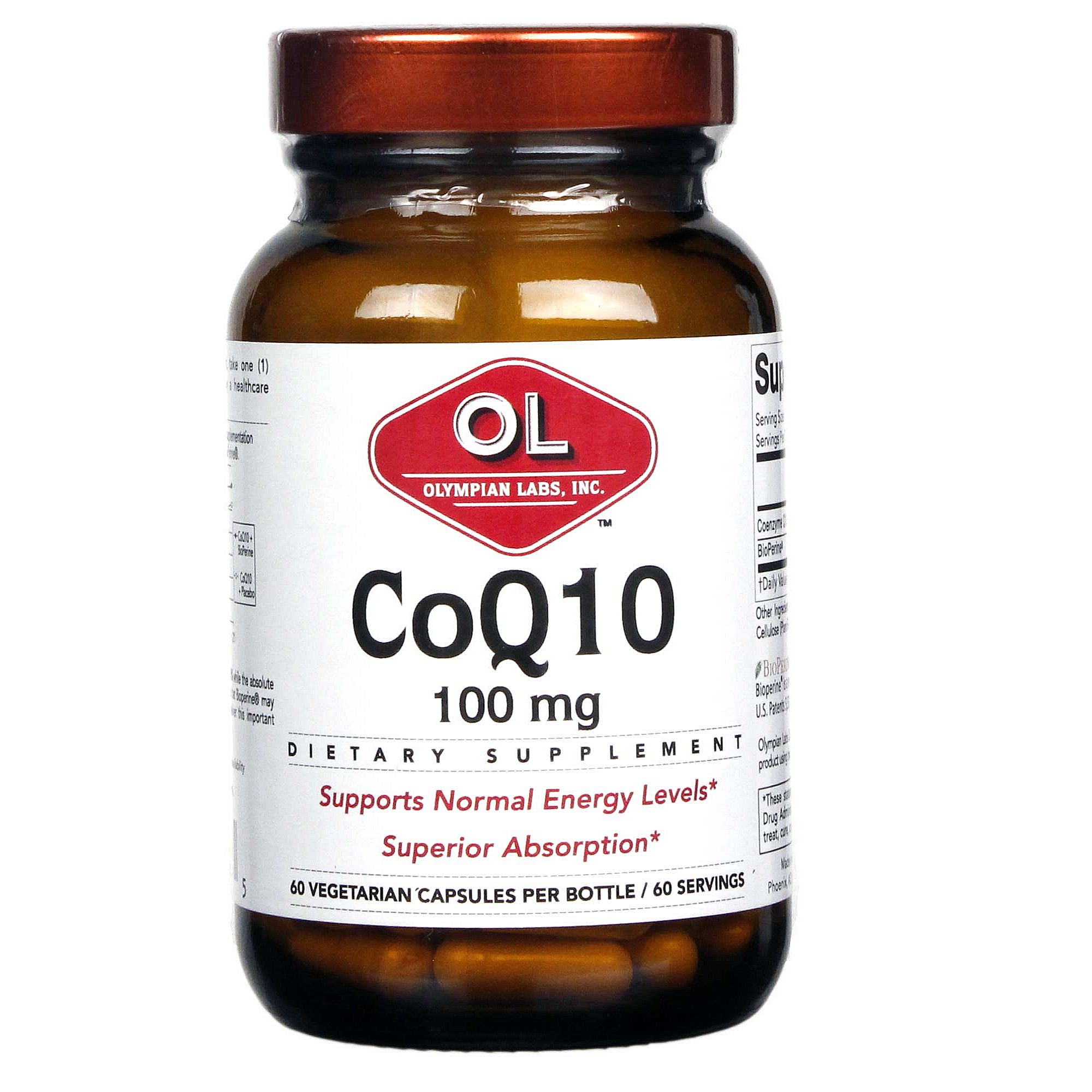 Olympian Labs, Coenzima Q10 100 mg - 60 Cápsulas Vegetarianas