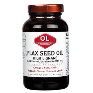 Olympian Labs, Óleo de Semente de Linhaça Alta Lignans 1000 mg - 90 Cápsulas