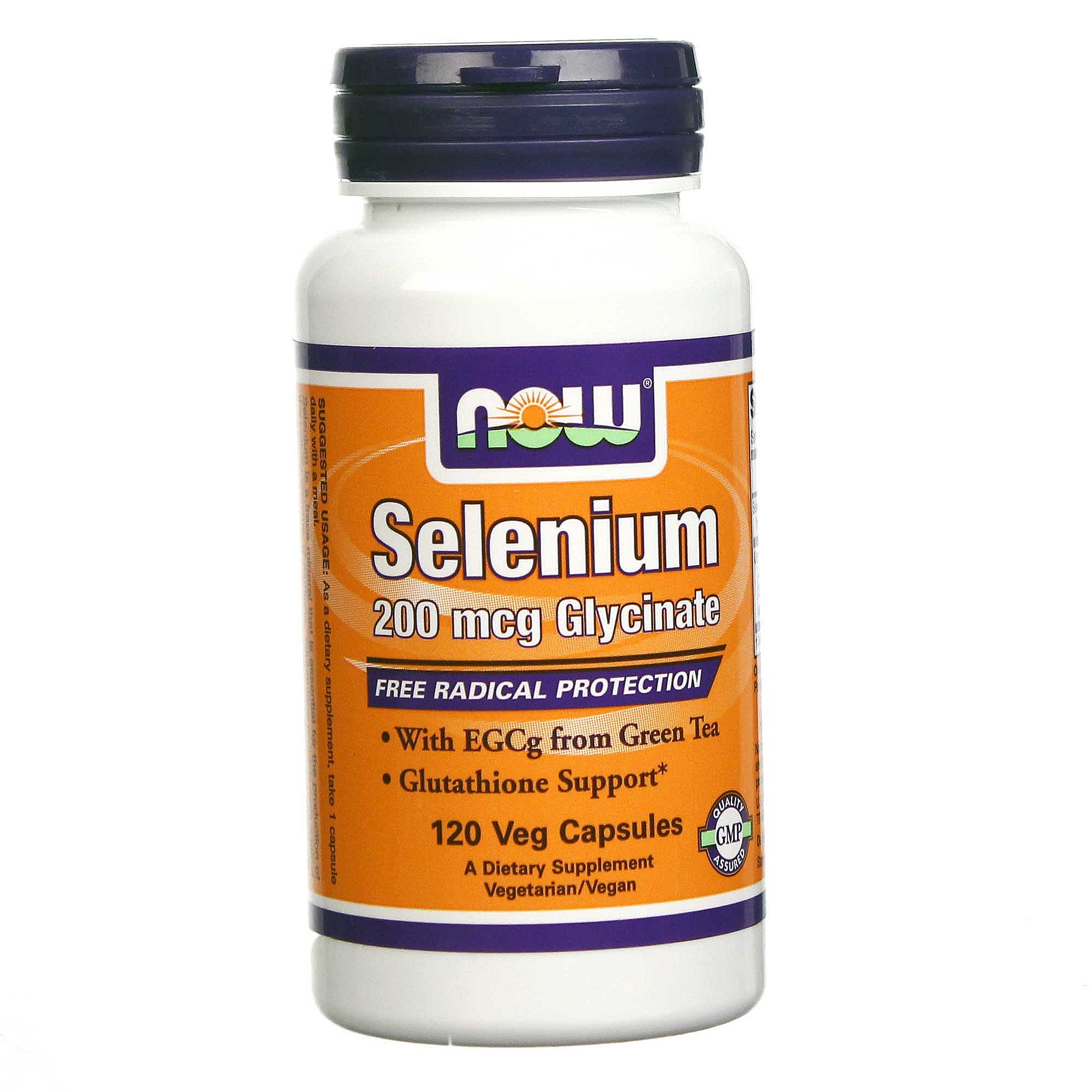 Now Foods, Selênio 200 mg Glicinato - 120 Cápsulas Vegetarianas