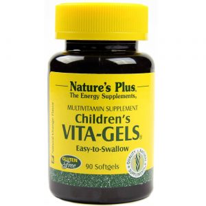 Nature's Plus, Childrens Vita-Gel® Multivitamínico Infantil - 90 Cápsulas