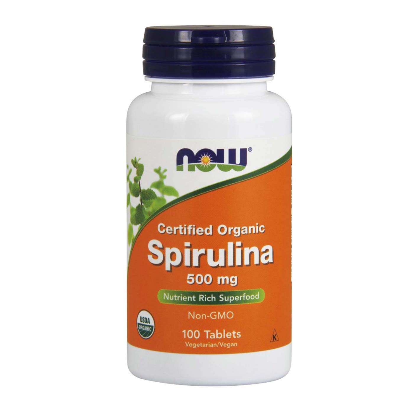 Spirulina Orgânica 500 mg Now Foods 100 Tabletes
