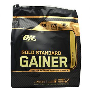 Optimum Nutrition Gold Standard Gainer, Sorvete de baunilha - 5 lbs/2.27Kg