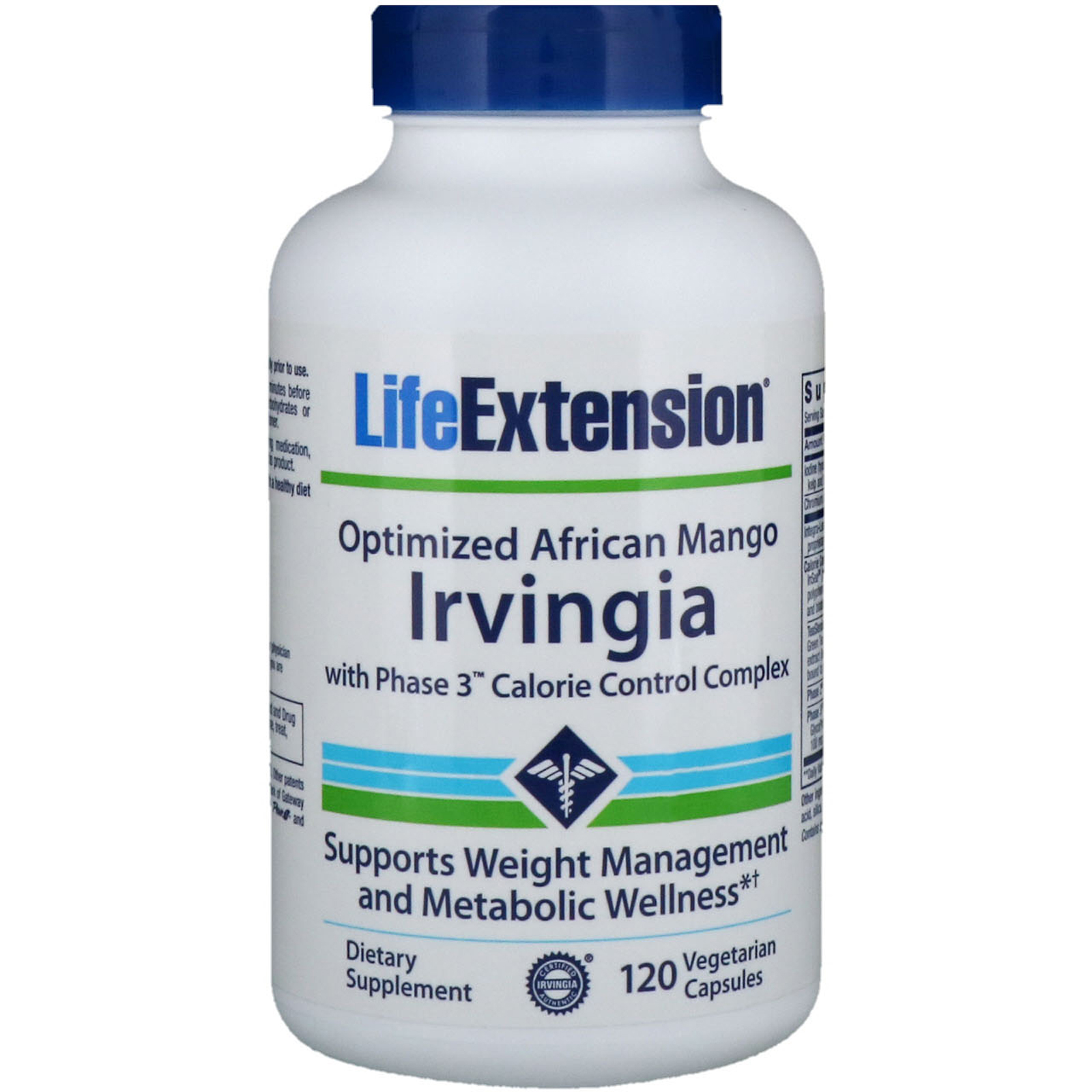 Life Extension, Manga Irvingia Africana Otimizada, 120 Cápsulas Vegetarianas