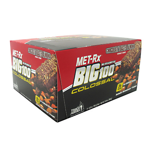MET-Rx Big 100 Colossal Barras, Amêndoa torrada com chocolate - 9 Barras