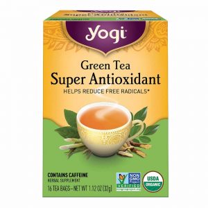 Yogi Tea Organic Teas, Chá Verde Super Antioxidante - 16 Saquinhos de Chá