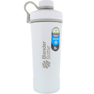 Blender Bottle, Blender Bottle Radian, Aço Inoxidável Isolado, Branco Mate, 26 oz