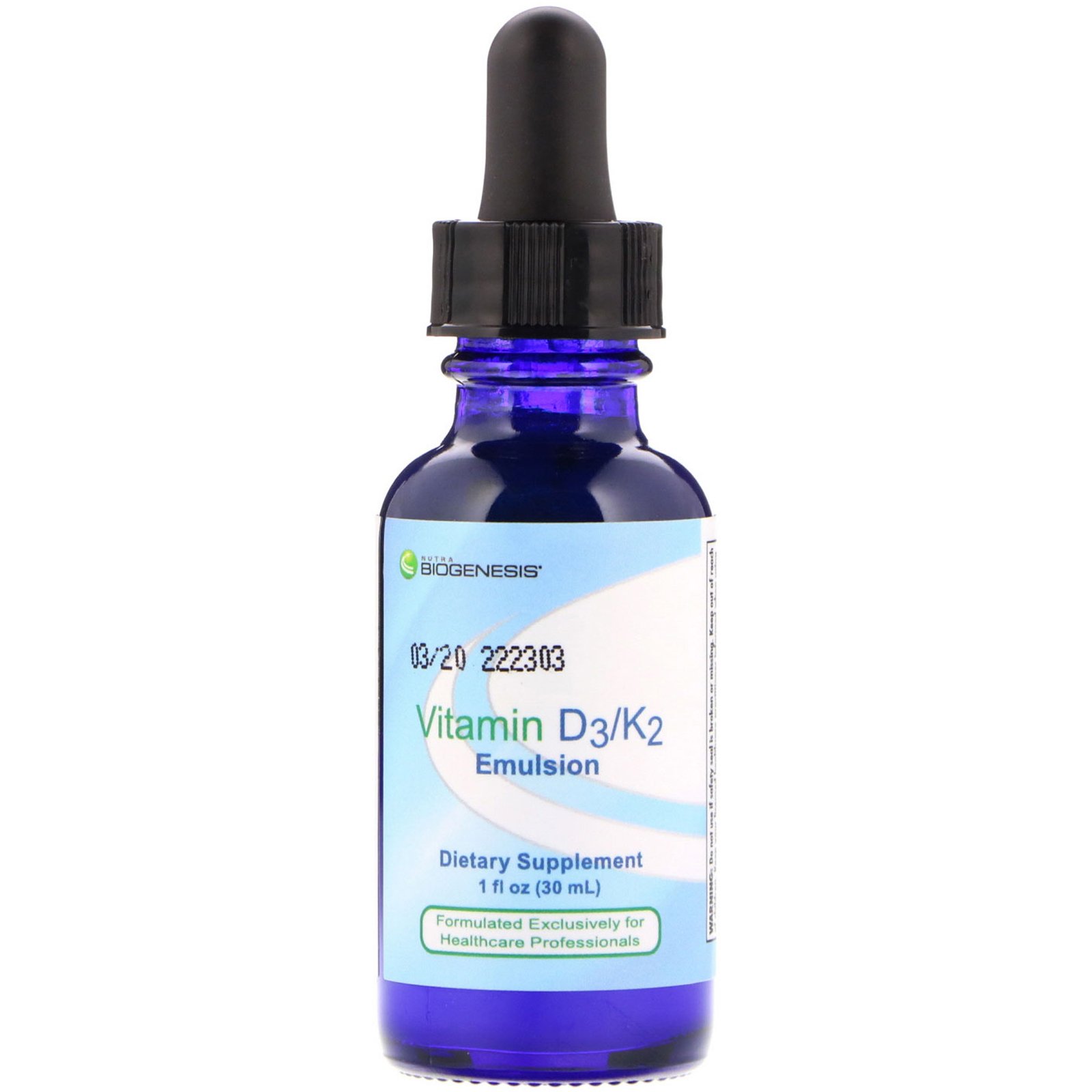 Nutra BioGenesis, Emulsão de Vitamina D3/K2, 30 ml (1 oz)