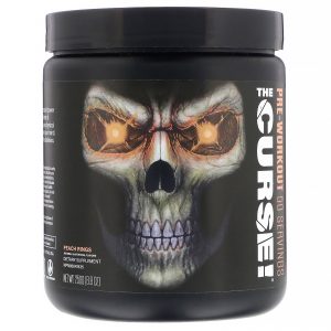 JNX Sports, The Curse, Pré-treino, Pedaços de Pêssego, 8,8 oz (250 g)