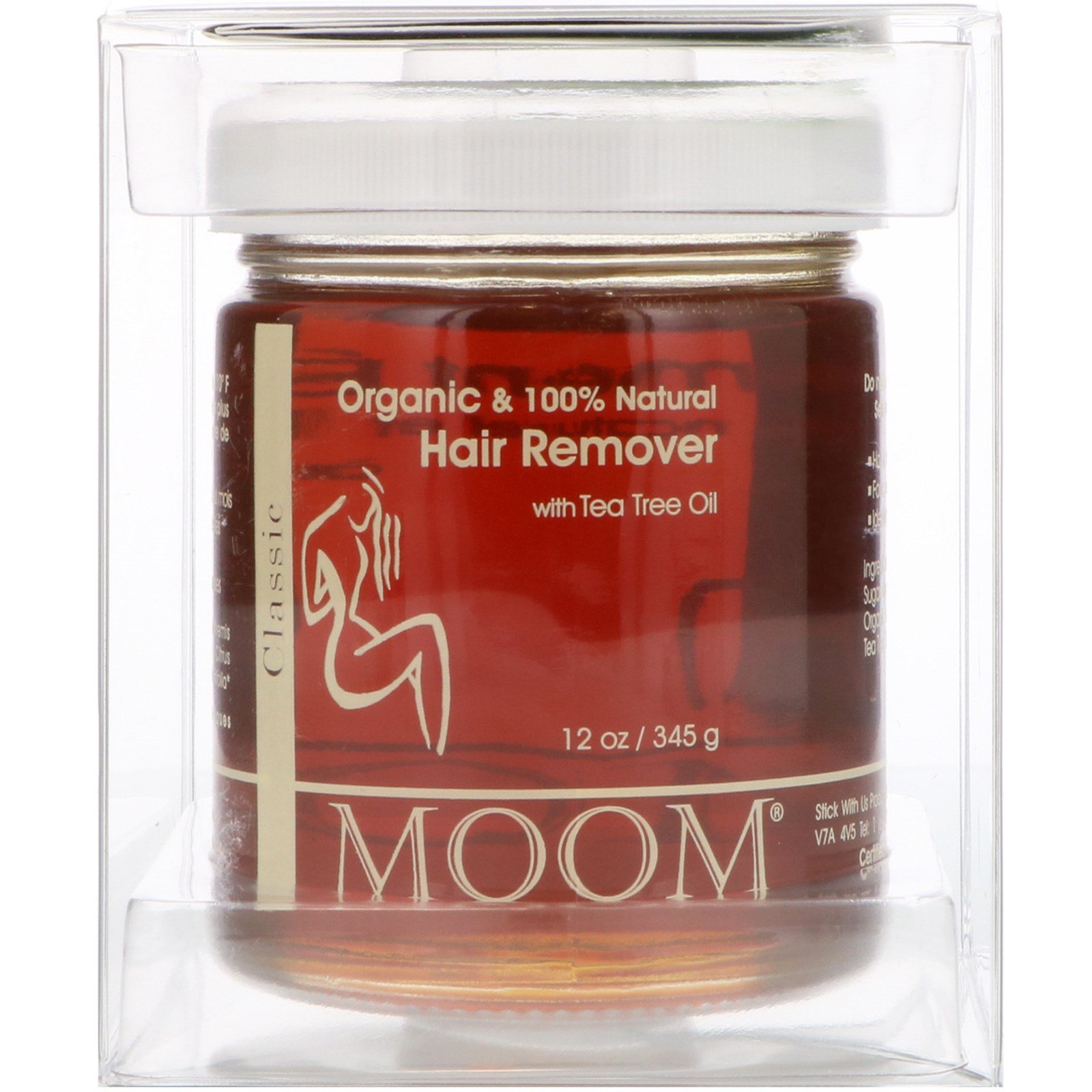 Moom, Removedor de Pelos, com Óleo da Árvore do Chá, Clássico, 12 oz (345 g) - Imagem 3
