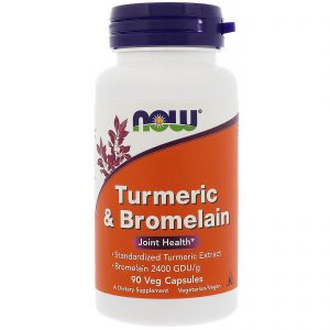 Now Foods, Cúrcuma e Bromelina, 90 Cápsulas Vegetais