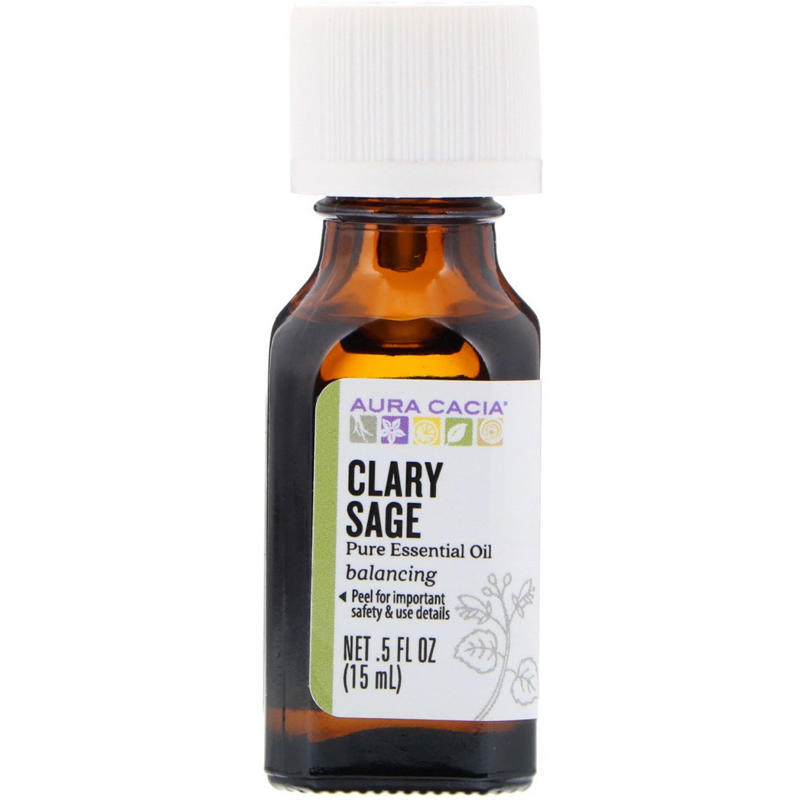Aura Cacia, Óleos Essenciais 100% Puros, .5 fl oz (15 ml)