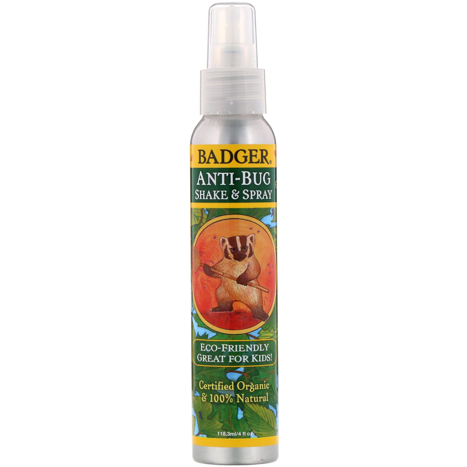 Badger Company, Repelente Orgânico, Shake & Spray, 118,3 ml (4 fl oz)