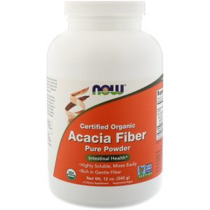 Now Foods, Fibra de Acácia, Certificado Orgânico, Pó, 12 oz (340 g)
