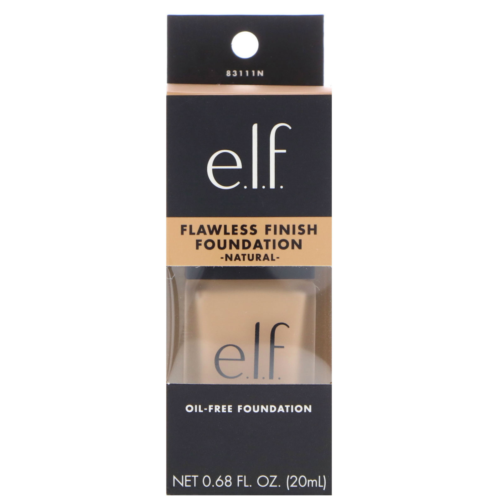E.L.F., Flawless Finish Foundation, Sem Óleo, Natural, 20 ml (0,68 fl oz) - Imagem 2