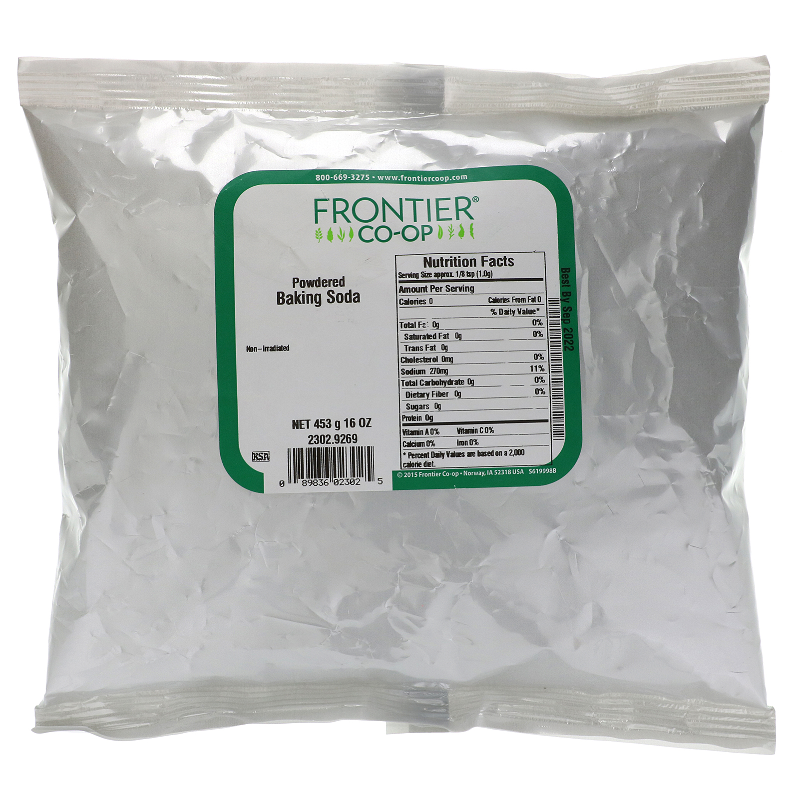 Frontier Natural Products, Fermento Químico em Pó, 453 g (16 oz) - Imagem 2