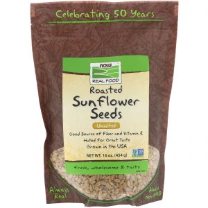 Now Foods, Sementes de Girasol Tostadas e Sem Sal, 16 oz (454 g)