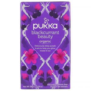 Pukka Herbs, Orgânico de Groselha Embelezadora, Sem Cafeína, 20 Saquinhos de Chá de Frutas, 38 g (1,34 oz)