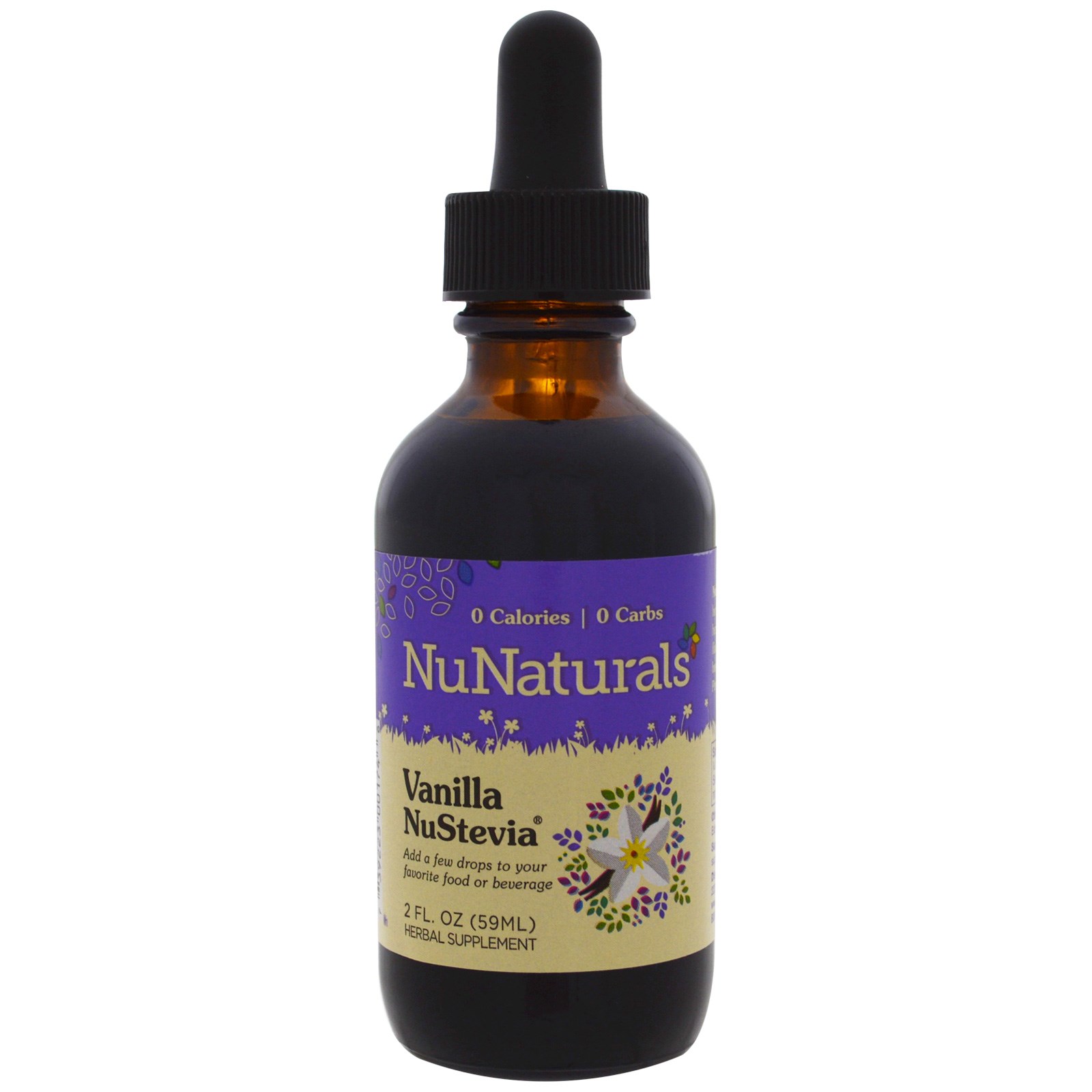 NuNaturals, NuStevia Baunilha, 59 ml