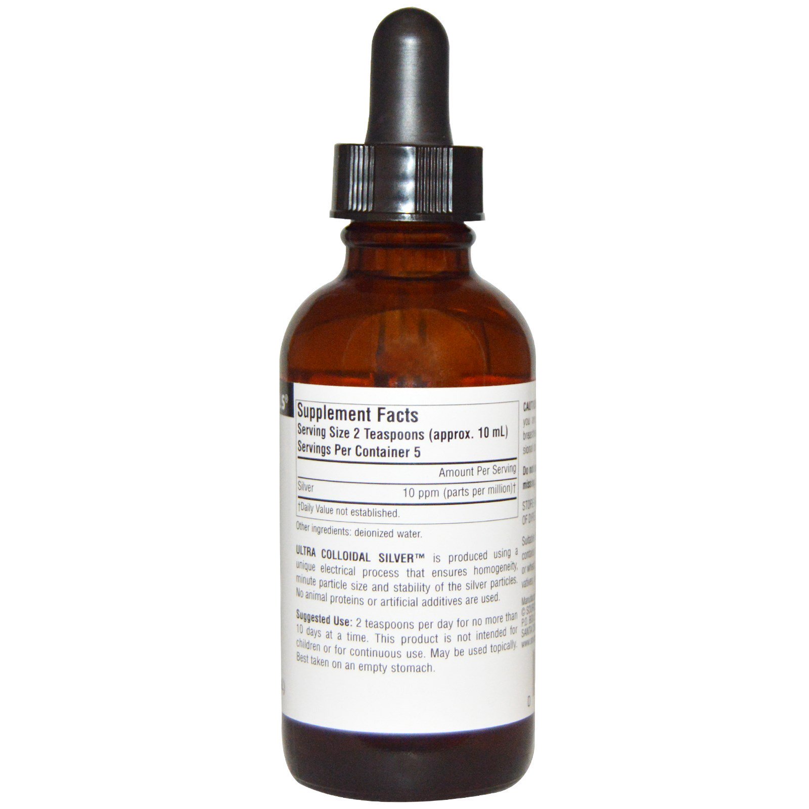 Source Naturals, Ultra Colloidal Silver, 10 PPM, 2 fl oz (59,14 ml) - Imagem 2