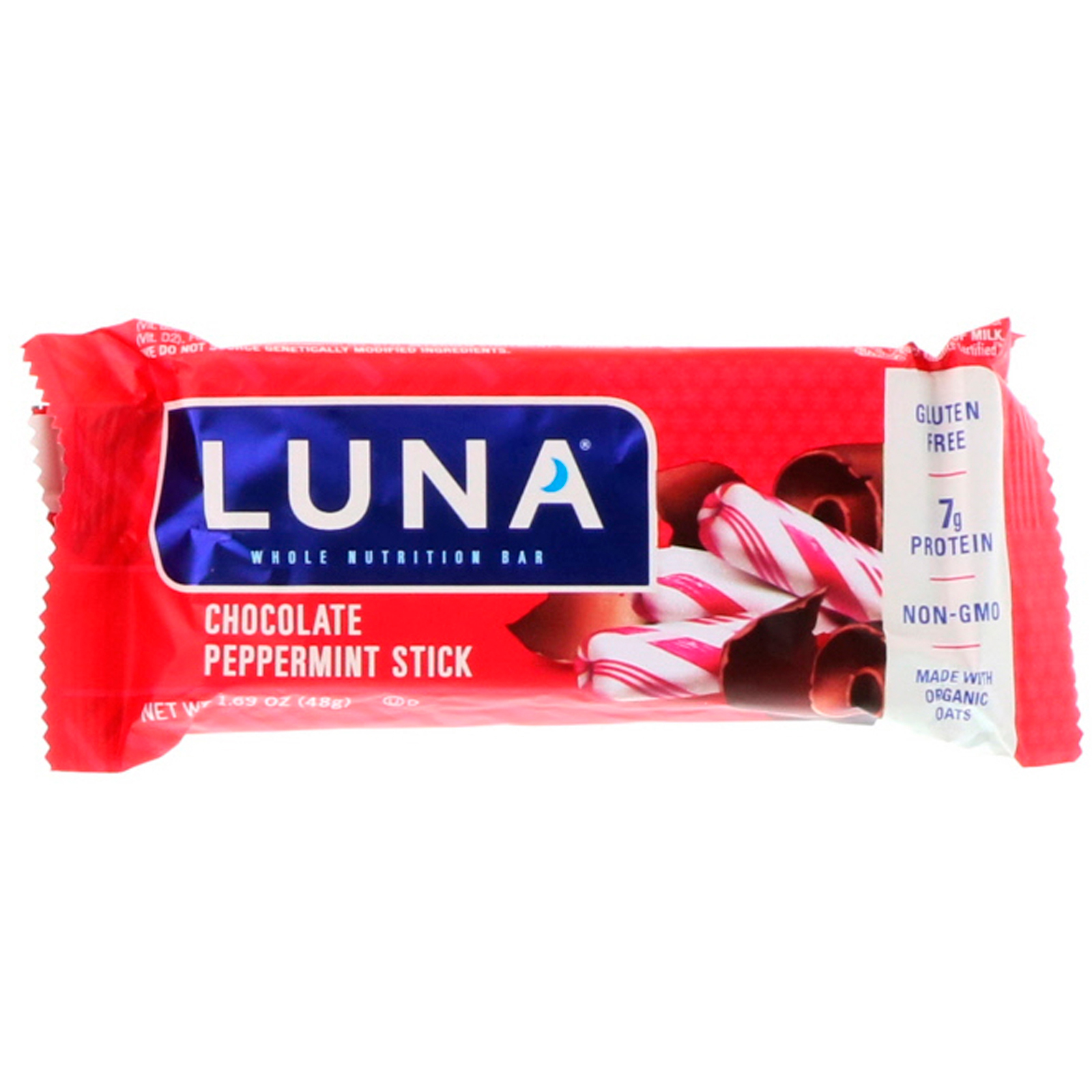 Clif Bar, Luna, Bara de Nutrição Integral para as Mulheres, Barra de Chocolate Sabor de Hortelã, 15 Barras, 1.69 oz (48 g) Cada - Imagem 4