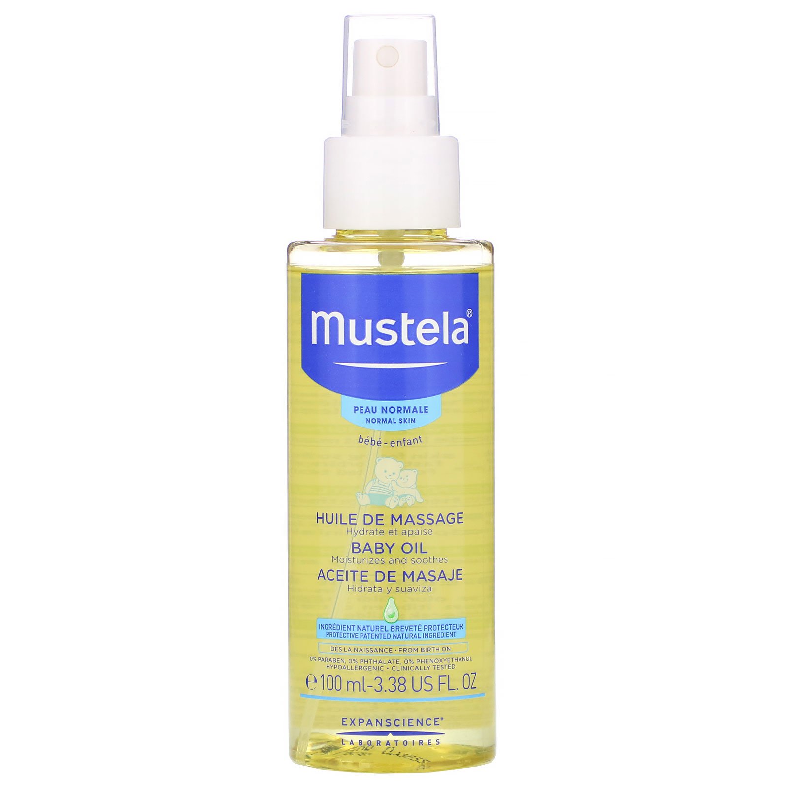 Mustela, Baby Oil, 3.38 fl oz (100 ml)