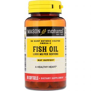 Mason Natural, Óleo de Peixe, 1.000 mg, 90 Cápsulas Gelatinosas