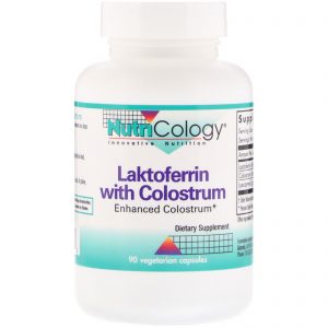 Nutricology, Lactoferrina com Colostro, 90 Cápsulas Vegetarianas