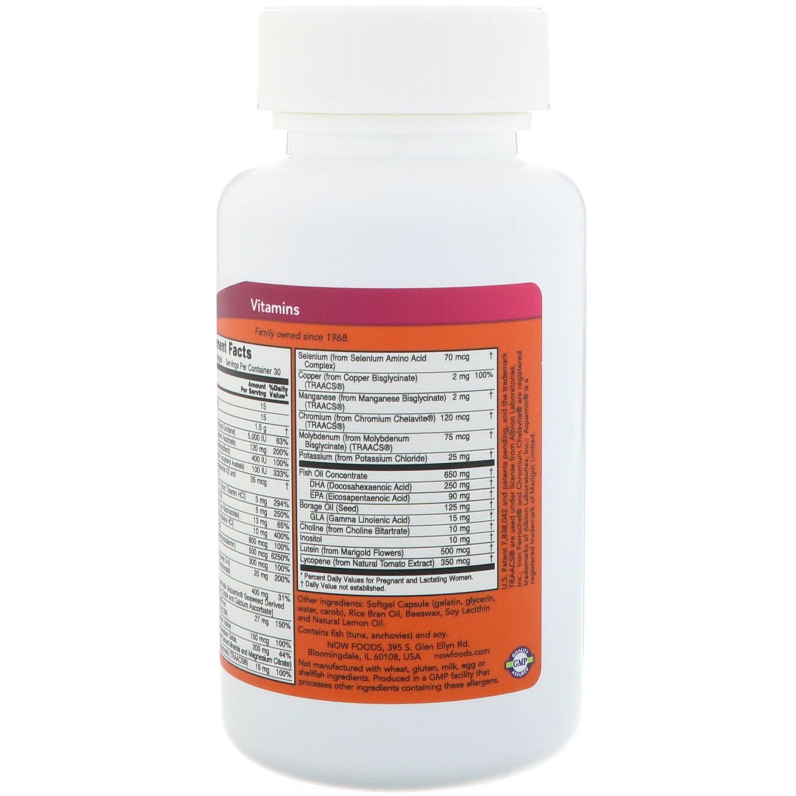 Now Foods, Géis Pré-natal + DHA, 90 Cápsulas Softgel - Imagem 3