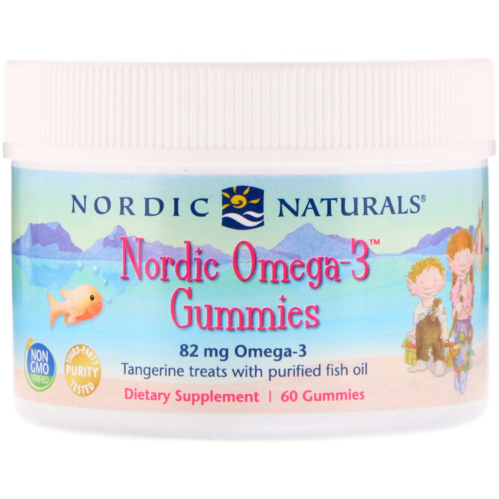 Nordic Naturals, Nordic Omega-3 Gummies, Tangerine Treats, 60 Balas de Goma