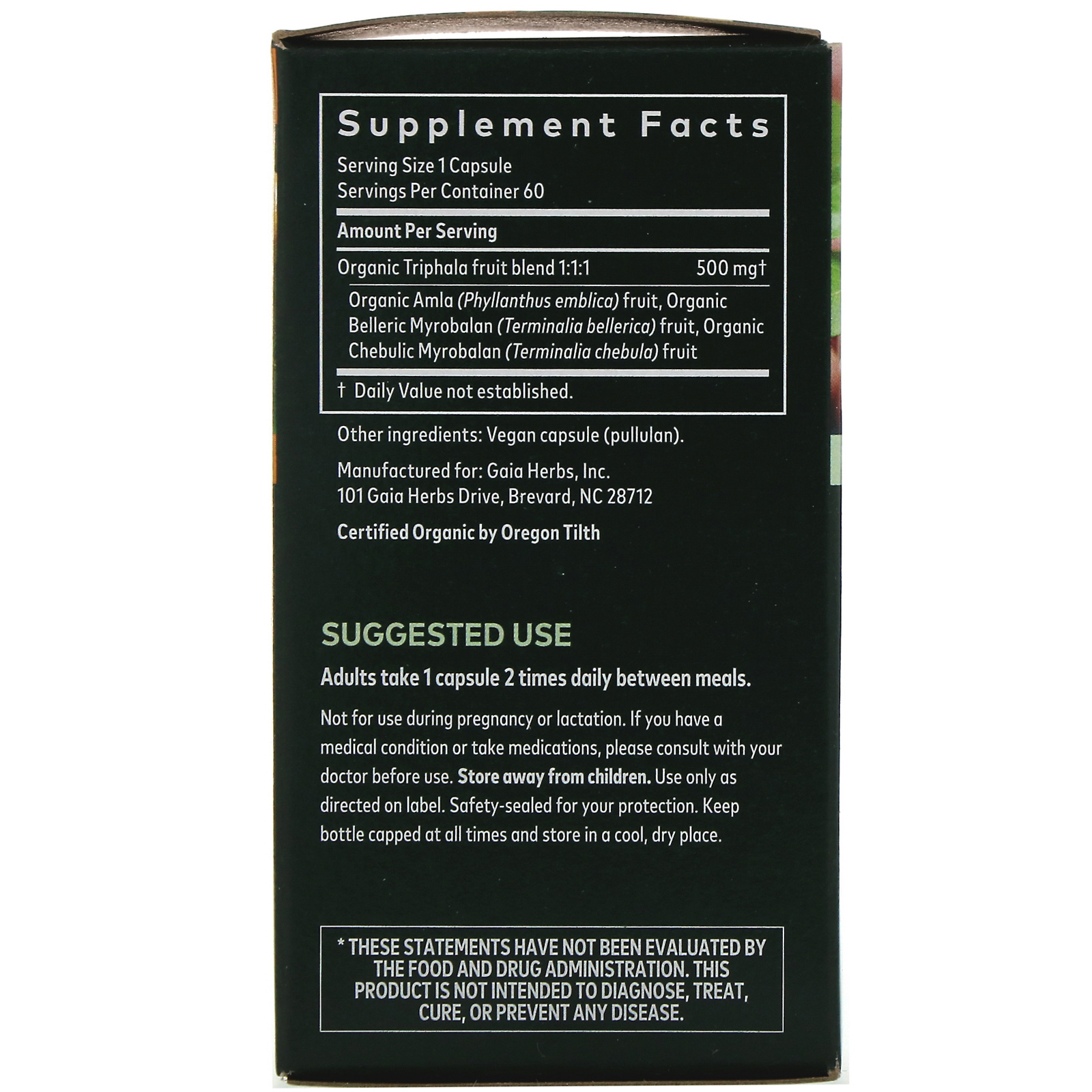 Gaia Herbs, Triphala Fruit, 60 Vegan Capsules - Imagem 2