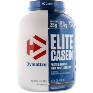 Dymatize Nutrition, Elite Caseín, Chocolate Enriquecido, 1,8 kg (4 lbs)