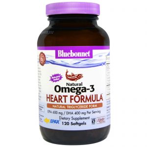 Bluebonnet Nutrition, Fórmula natural para o Coração de ômega-3, 120 Softgels