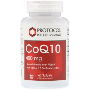 Protocol for Life Balance, CoQ10, 400 mg, 60 Cápsulas Gelatinosas
