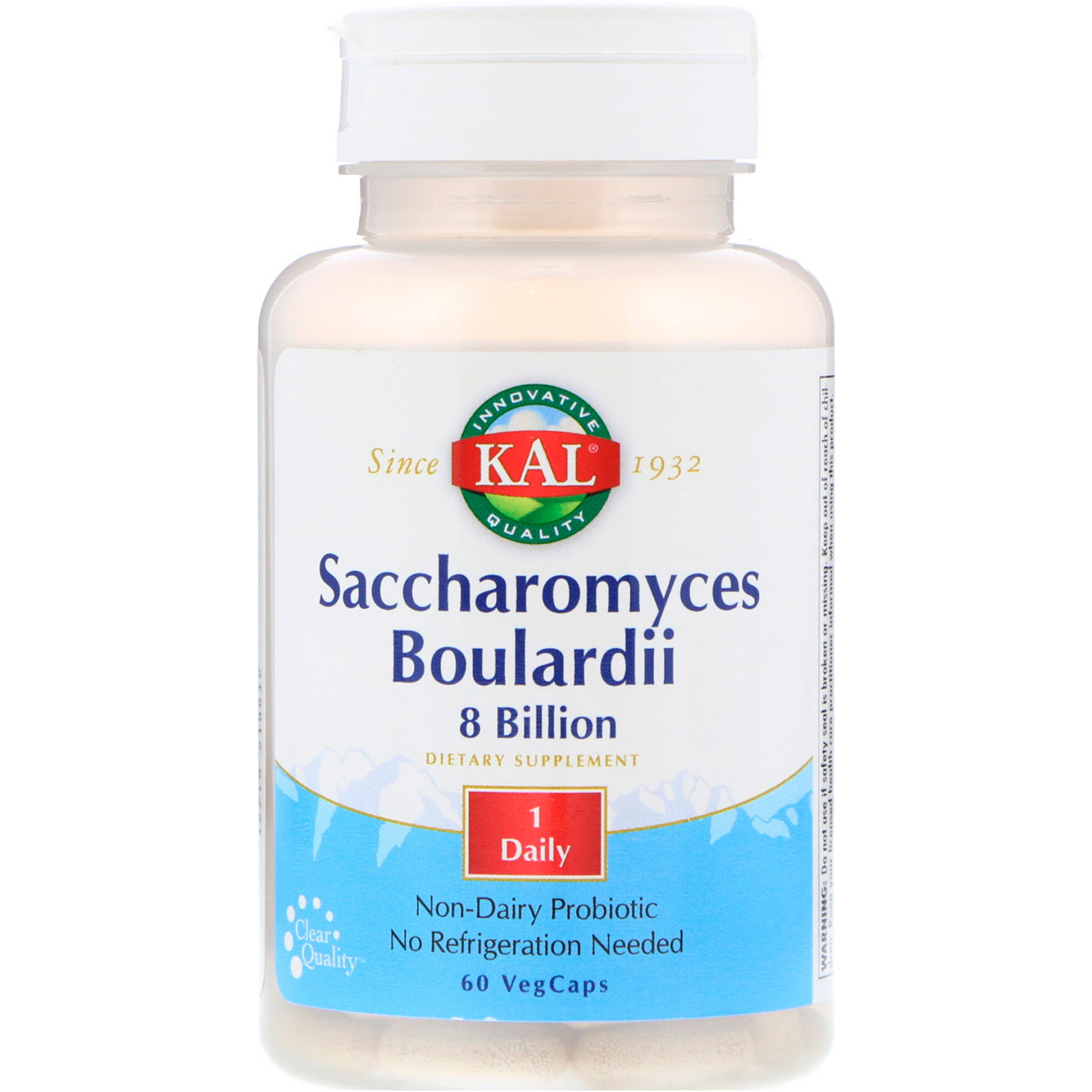 KAL, Saccharomyces Boulardii 8 Billion, 60 VegCaps