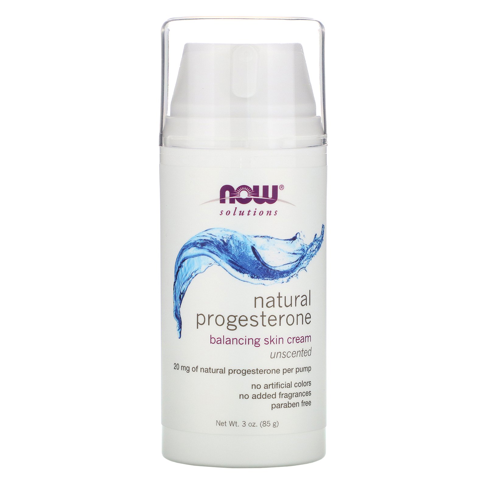 Now Foods, Progesterona Natural, Creme Lipossômico Para a Pele, Sem Perfume, 85 g (3 oz)