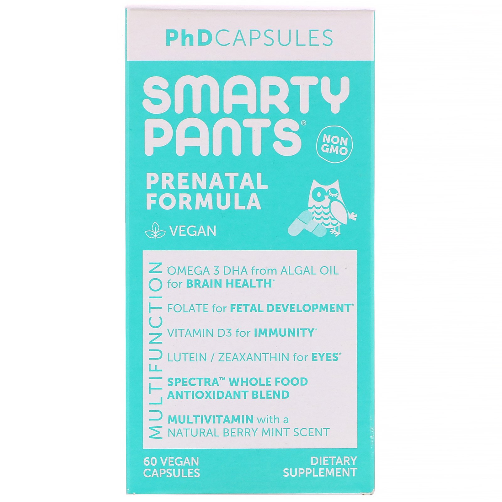 SmartyPants, Cápsulas PhD, Fórmula para Pré-Natal, 60 Cápsulas Veganas - Imagem 2