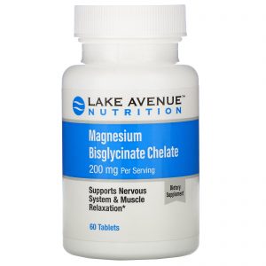Lake Avenue Nutrition, Magnesium Bisglycinate Chelate, 200 mg, 60 Tablets