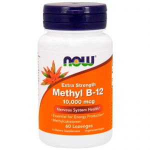 Now Foods, Metil B-12, Extraforte, 10.000 mcg, 60 Pastilhas