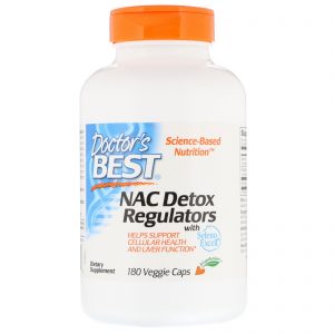 Doctor's Best, NAC Detox Regulators, 180 Cápsulas Vegetais