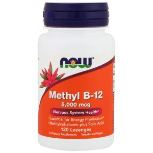 Now Foods, Metil B-12, 5000 mcg, 120 Pastilhas