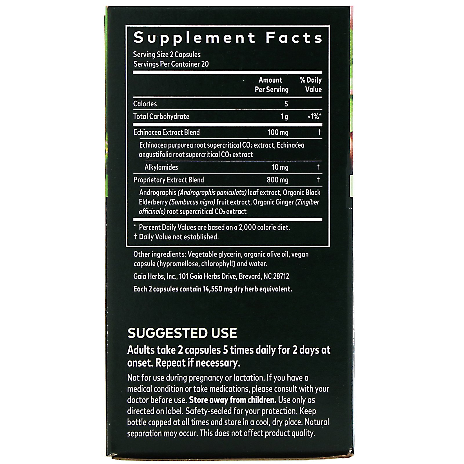 Gaia Herbs, Quick Defense, 40 Vegan Liquid Phyto-Caps - Imagem 2